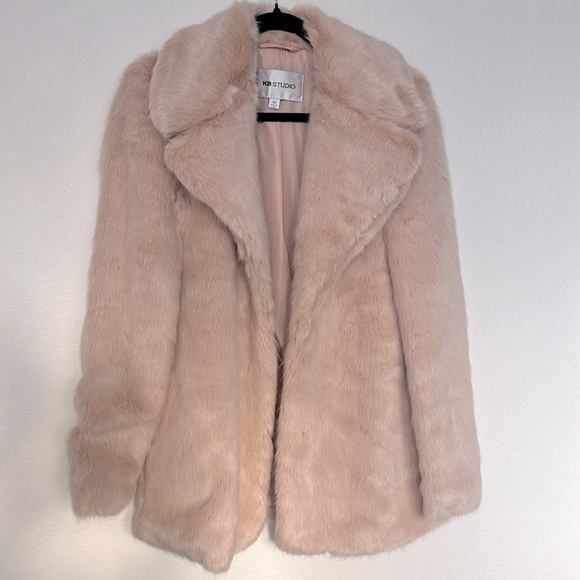 Pink Faux Fur Coat - Picture 1 of 2